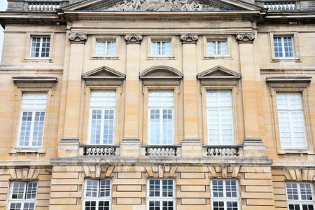 COMPIEGNE, FRANCE - JULY 26: Exterior view of Chateau Compiegne on July 26, 2011 in Compiegne, France. The royal residence was built for Louis XV. It was completed in 1788.のeditorial素材