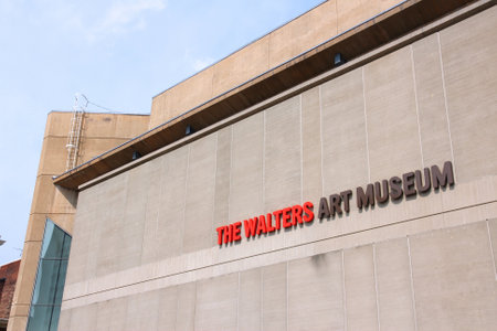 BALTIMORE - JUNE 12: Walters Art Museum building on June 12, 2013 in Baltimore. It was founded in 1934 and is a notable example of free admission museum.のeditorial素材