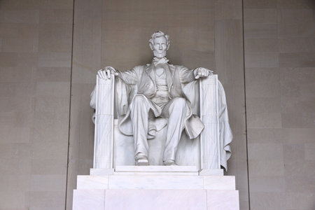 Washington DC, capital city of the United States. Abraham Lincoln memorial.のeditorial素材