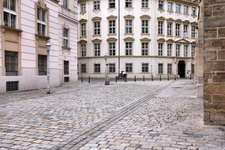Vienna, Austria - Old Town square (Minoriten Platz). のeditorial素材