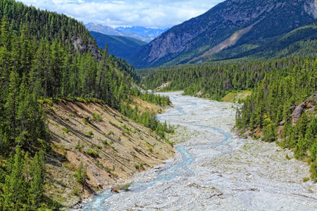 Swiss National Park - view of Alps in Switzerlandの写真素材