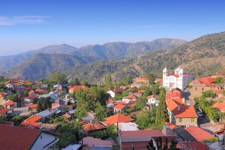 Cyprus - Nicosia District. Mountain view aerial view - Pedoulas.の写真素材