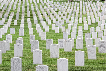 WASHINGTON, USA - JUNE 13, 2013: Arlington National Cemetery in Washington. Arlington National...