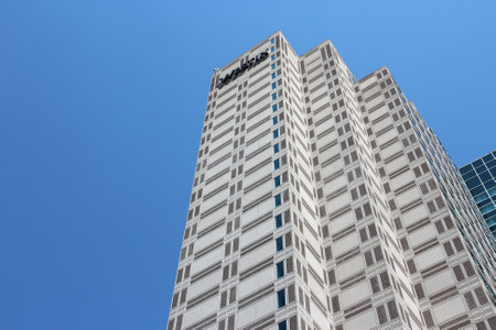 PITTSBURGH, USA - JUNE 29, 2013: Exterior view of Westin hotel in Pittsburgh. As of 2013 Westin operated almost 200 hotels. It is part of Starwood Hotels and Resorts Worldwide.のeditorial素材