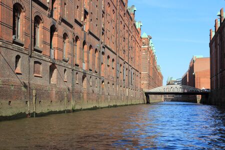 Hamburg, Germany - Speicherstadt (Warehouse District). Famous old harbor warehouses.の写真素材