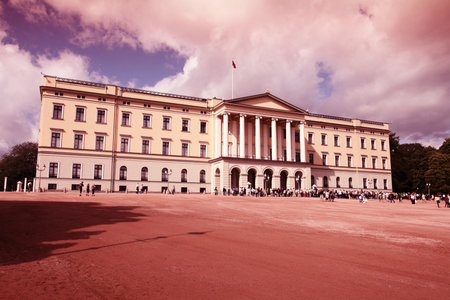 Oslo, capital city of Norway - Slottet, the Royal Palaceのeditorial素材