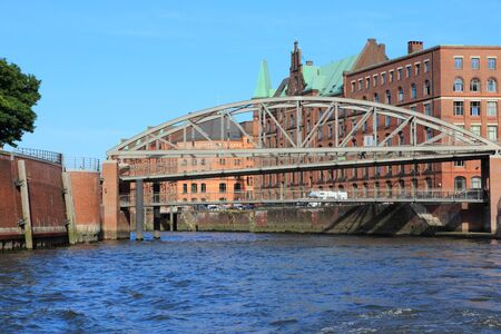Hamburg, Germany - Speicherstadt (Warehouse District). Famous old harbor warehouses.の写真素材