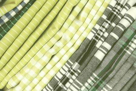 Colorful fabric texture - cloth background at a tablecloth store in Denmark. Cross processed color tone - retro style filtered image.の写真素材