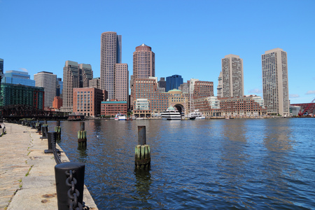 Boston skyline - city in Massachusetts, United States of America.の写真素材