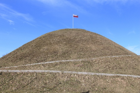 Piekary Slaskie in Upper Silesia (Gorny Slask) region of Poland. National heritage - Liberation Mound (Kopiec Wyzwolenia).の写真素材