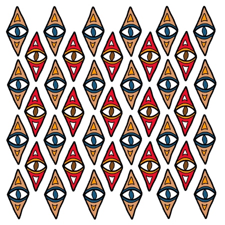 Indigenous ceremonial pattern - aboriginal tribal ethnic backgroundのイラスト素材