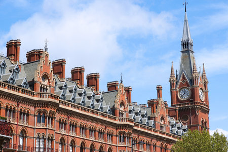 London St Pancras Railway Station - landmark in the Borough of Camden.のeditorial素材