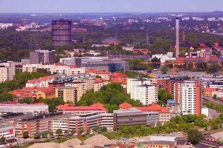 Ostermalm, Stockholm. Urban view in capital city of Sweden. Filtered style colors.の写真素材