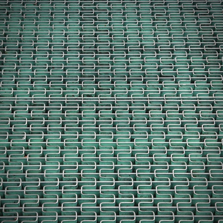 Metal grate pattern background. Stainless steel walkway abstract view.の写真素材