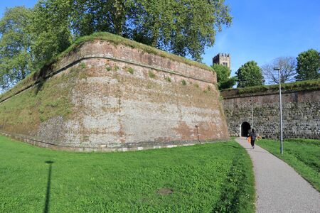 Lucca, Italy - medieval town of Tuscany. City walls.の写真素材