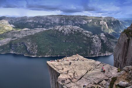 Norway nature - Preikestolen, also known as Pulpit Rock or Table Rock.の写真素材