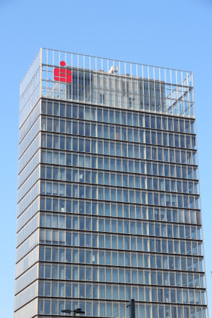 DUSSELDORF, GERMANY - JULY 8, 2013: Stadtsparkasse Building in Dusseldorf. Stadtsparkasse Dusseldorf...