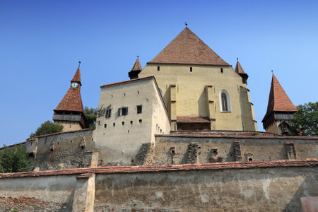 Biertan in Transylvania region of Romania. Fortified church of Saxon Transylvanians - UNESCO World Heritage Site.のeditorial素材