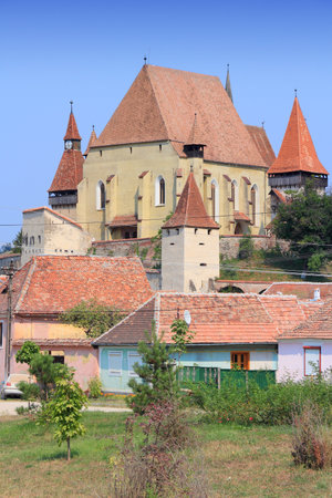 Biertan in Transylvania region of Romania. Fortified church of Saxon Transylvanians - UNESCO World Heritage Site.のeditorial素材