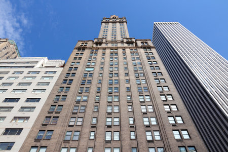 NEW YORK, USA - JULY 2, 2013: The Sherry Netherland Hotel in New York. The building was completed in 1927 and at that time it was the tallest hotel/apartment building in NY (570 ft / 170m).のeditorial素材