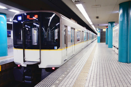 NARA, JAPAN - APRIL 27, 2012: Train at Nara Station in Nara, Japan. Nara Station exists since 1890...