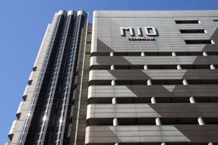 OSAKA, JAPAN - APRIL 27, 2012: Mio Tennoji shopping center in Osaka, Japan. The 12-floor mall has...