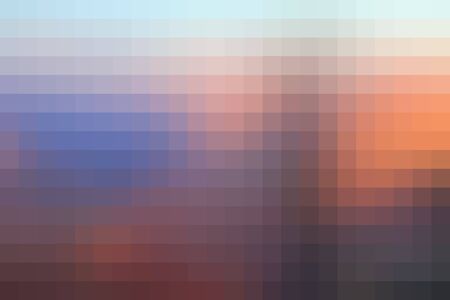 Orange pixel pattern - sunset colors pixels background.の写真素材