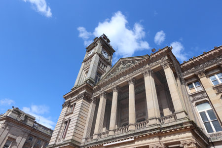 Birmingham - Museum and Art Gallery with Big Brum clock tower. West Midlands, England.