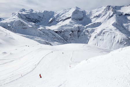 Sportgastein ski resort in Austria. Snow in Alps - Hohe Tauern range in winter.の写真素材