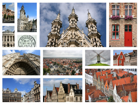 Belgium travel photo set - images collection with Brussels, Antwerp, Bruges, Ghent and Leuven.のeditorial素材