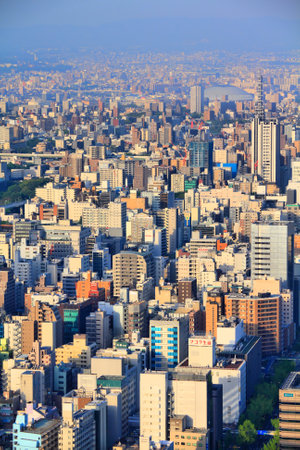 NAGOYA, JAPAN - APRIL 28, 2012: City view of modern architecture in Nagoya, Japan. Nagoya is the 4th largest city in Japan with population of 2.28 million.のeditorial素材