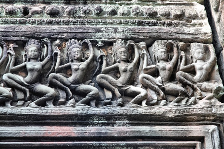 Cambodia landmarks. Preah Khan - Khmer temple in Angkor Thom, Southeast Asia. UNESCO World Heritage Site.の写真素材