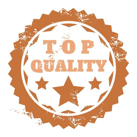Quality badge - top quality cerfificate sticker vector illustration.のイラスト素材