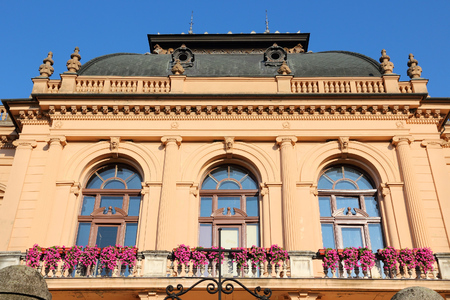 Sremski Karlovci, Serbia - town in the region of Vojvodina. Clerical High School of Saint Arsenije (Grande ecole).の写真素材