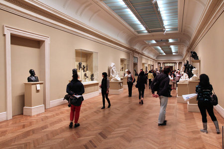 NEW YORK, USA - JUNE 7, 2013: People visit Metropolitan Museum of Art in New York. With 5.2m visitors in 2010 it is the most visited museum in the USA.のeditorial素材
