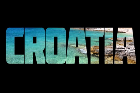 Croatia text sign - country name word photo silhouette.の写真素材