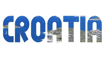 Croatia text sign - country name word photo silhouette.の写真素材