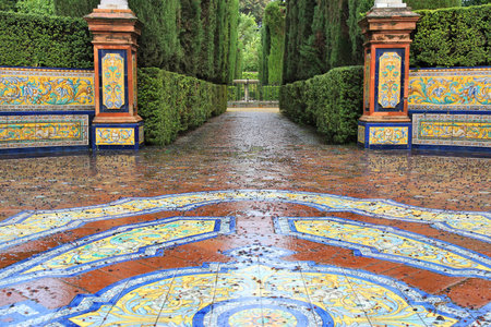 Seville, Spain - Royal Alcazar gardensのeditorial素材