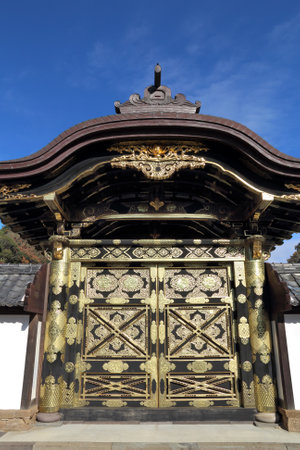 Kamakura, Japan - Zen Buddhist temple of Kencho-ji. Karamon gate.のeditorial素材