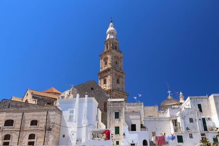 Monopoli, town in Apulia, Italy. Skyline with cathedral.の写真素材