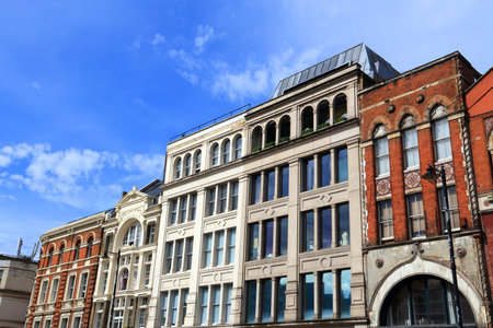 London, UK - architecture at Shoreditch High Street.のeditorial素材