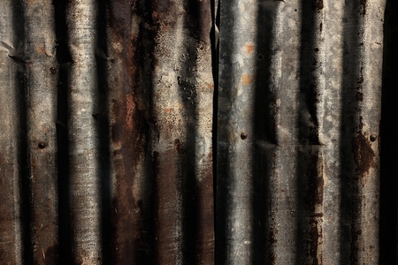 Galvanized metal texture - grungy old steel tin.の写真素材