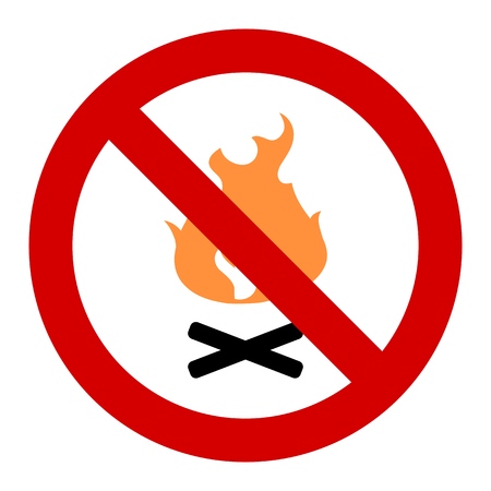 No fires - forbidden bonfires and campfires.のイラスト素材