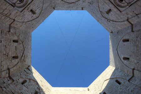 Castel Del Monte - landmark medieval castle in Apulia, Italy. UNESCO World Heritage Site.のeditorial素材