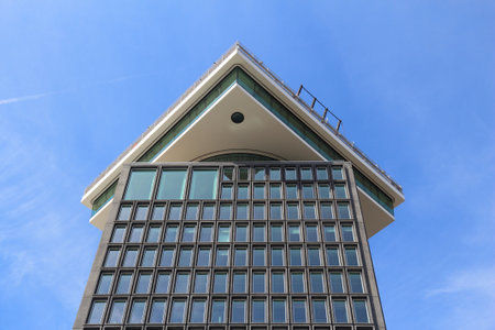 AMSTERDAM, NETHERLANDS - JULY 9, 2017: A'Dam Toren building in Amsterdam, Netherlands. The high rise was designed by Arthur Staal and features an observation deck.のeditorial素材