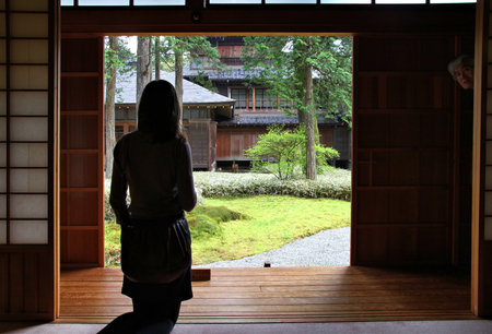 NIKKO, JAPAN - MAY 6, 2012: Tamozawa Imperial Villa in Nikko, Japan. The historic villa has 106 rooms and was built in year 1899.のeditorial素材