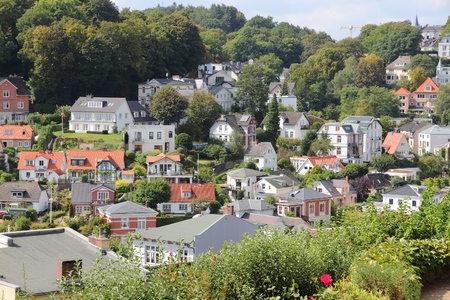 Hamburg, Germany - Blankenese redidential neighborhood in district of Altona.