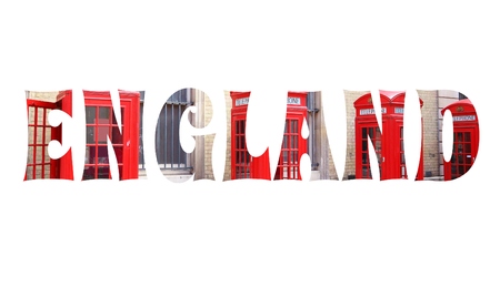 England text sign - country name word photo silhouette.
