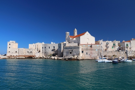 Fishing harbor in Italy - Giovinazzo town in Apulia.の写真素材