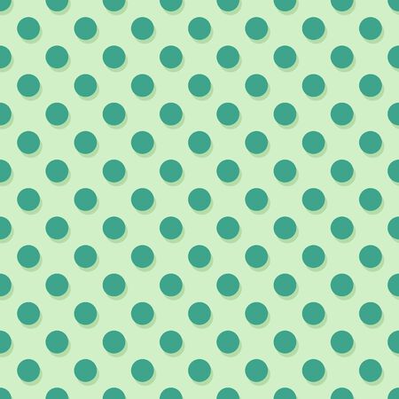 Green polka dots seamless texture - vector illustration.のイラスト素材